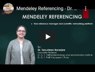 Mendeley Referencing - Dr. Tanushree Banerjee